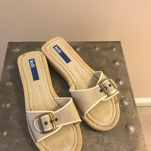 Keds slide low woven wedge sandals